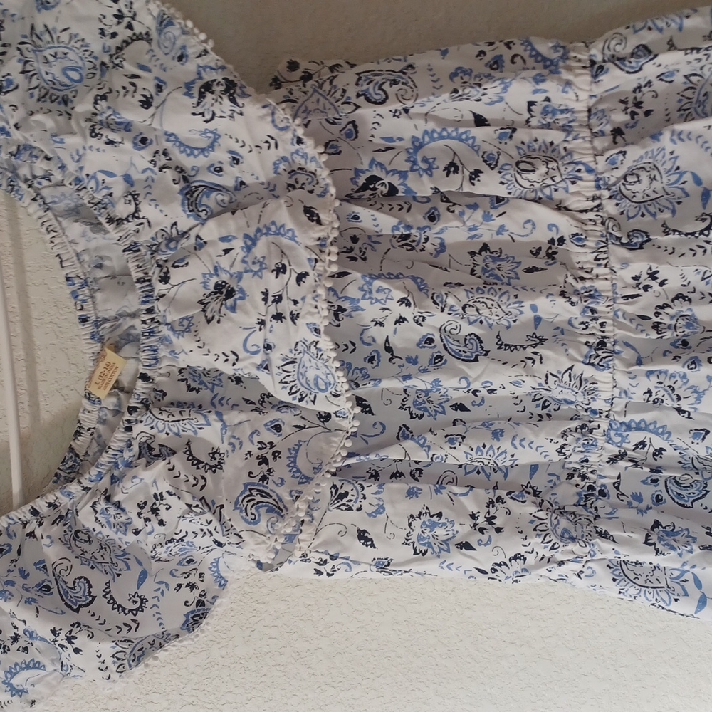 Off the shoulders red white and blue dress size Large - Picture 2 of 5
